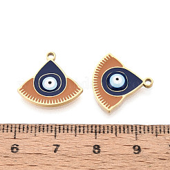 304 Stainless Steel & Enamel Evil Eye Pendants&nbsp;STAS-T073-16G