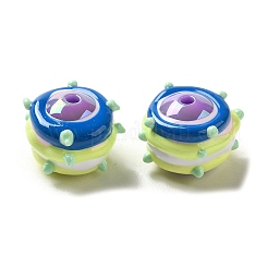 手描きのアクリルとエナメルビーズ  暗紫色  14.5~15.5x16.5~21.5x16~20mm  穴：2~2.8mm&nbsp;MACR-K354-38J