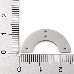 変色しない304ステンレススチールシャンデリア部品リンク  レーザー切断  アーチ形状  ステンレス鋼色  12x25x1mm  穴：1.2mm&nbsp;STAS-B056-11P-05
