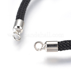 ナイロンネックレス作り  真鍮パーツ  プラチナ  6インチ〜6-1/4インチ（15~16cm）  3mm  穴：2mm&nbsp;MAK-P006-02P