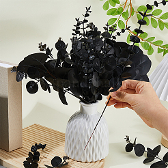 布製人工植物90個  葉  ブラック  275~370x30~120x3~20mm&nbsp;DIY-WH0750-243