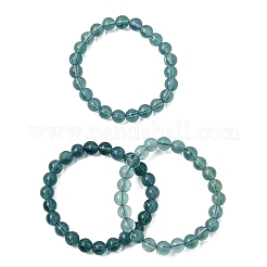 8MM Natural Blue Fluorite Round Beaded Stretch Bracelets for Women&nbsp;GG-CBA3F02-10