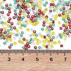 4色11/0個 クリスマス トーホー ラウンドシードビーズ  銀並ぶ  21 & 24b & 25c & 32  ミックスカラー  2.2mm  穴：0.8mm  約5555個/50g&nbsp;SEED-X0058-27
