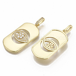 Brass Micro Pave Cubic Zirconia Pendants&nbsp;ZIRC-T014-019-NF