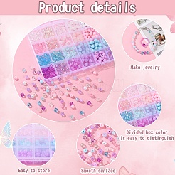 600Pcs 24 Styles Mixed Styles Acrylic Beads&nbsp;MACR-YW0003-45