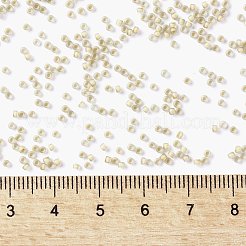 TOHOラウンドシードビーズ  日本製シードビーズ  （369fm）ベージュの裏地付きクリスタルマット  15/0  1.5mm  穴：0.7mm  約3000個/10g&nbsp;X-SEED-TR15-0369FM