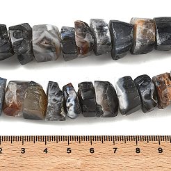 天然バンデットアゲートビーズ連売り  ナゲット  15~18x15~18x4.5~12mm  穴：1.4~1.6mm  約49~52個/連  15.75''~16.22'（40~41.2センチメートル）&nbsp;G-K381-B01