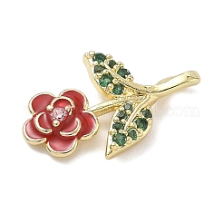 Brass Micro Pave Cubic Zirconia Pendants&nbsp;KK-K368-45G-02