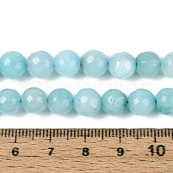 Dyed Natural White Jade Beads Strands&nbsp;G-T139-8mm-60-14