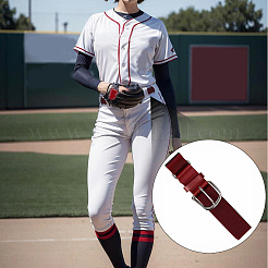 1Pc Imitation Leather & Polyester Elastic Softball Belts&nbsp;AJEW-CL0001-37B