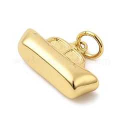 船の真鍮ペンダント  長持ちメッキ  ラックめっき  18KGP本金メッキ  15.5~16x9.5x5mm  穴：3mm&nbsp;KK-CJC0013-13G