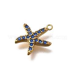 304 Stainless Steel Micro Pave Cubic Zirconia Pendants&nbsp;STAS-Z160-01G-01B