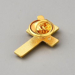 Cross Alloy Pin Brooches&nbsp;LS-AJEW-WH0695-004A-G
