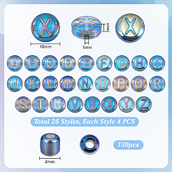 104Pcs 26 Styles Electroplated Glass Beads&nbsp;GLAA-PH0003-97B
