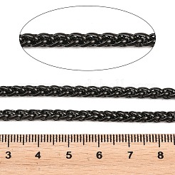 304ステンレススチール製喜平チェーン  スプールで  イオンプレーティング（ip）  溶接されていない  ブラック  4mm&nbsp;CHS-H118-04EB