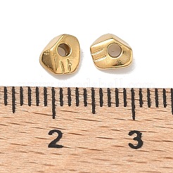 304ステンレススチールビーズ  ナゲット  イオンプレーティング（ip）  18KGP本金メッキ  5x5.5x2mm  穴：1.5mm&nbsp;STAS-Z184-33G-03