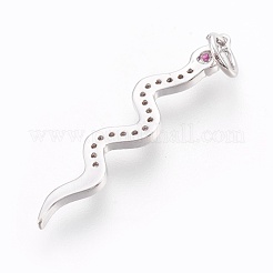 Brass Micro Pave Cubic Zirconia Pendants&nbsp;ZIRC-O026-22P-NR