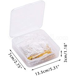 真鍮製9ピン  ゴールデン＆シルバー  2.0~5x0.7mm  穴：2mm  600個/箱&nbsp;KK-PH0036-18