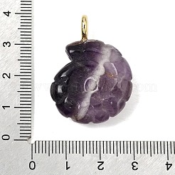 Natural Banded Amethyst Carved Pendants&nbsp;G-C282-01N