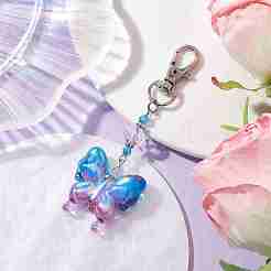 Acrylic Butterfly Pendants Decorations&nbsp;HJEW-JM01595-04