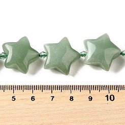 天然石グリーンアベンチュリンビーズ連売り  シードビーズで  スター  20x21x10mm  穴：1.2mm  約19個/連  15.59''~16.02''（39.6~40.7センチメートル）&nbsp;G-U023-C01-02