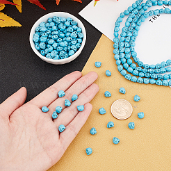 10 Strands Dyed Synthetic Turquoise Beadd Strands&nbsp;G-AR0004-84