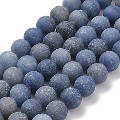 Dyed & Heated Natural Blue Aventurine Beads Strands&nbsp;G-J376-31-10mm