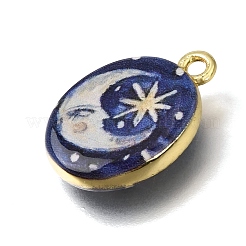 Printed Brass Pendants&nbsp;KK-CBAE379-01G-B