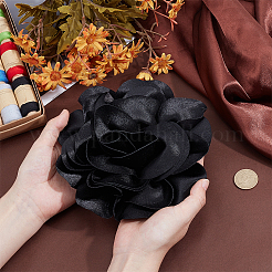 Flower Polyester Brooches&nbsp;JEWB-WH0001-47P-01