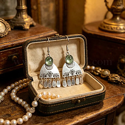 Alloy Resin Chandelier Earrings for Women&nbsp;WG10698-01
