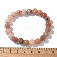 Natural Plum Blossom Jasper Beads Stretch Bracelets&nbsp;X-BJEW-F380-01-B08