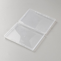 Ppプラスチックビーズ保管容器  ヒンジ付き蓋付き  長方形  透明  15.3x11.5x1.75cm  内径：15x11x1.1のCM&nbsp;CON-WH0089-98B