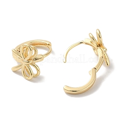 Bowknot Brass Hoop Earrings for Women&nbsp;EJEW-U008-13G