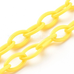 ABSプラスチックアズキチェーンネックレス  カニカン付き  ミックスカラー  16.93インチ（43cm）&nbsp;NJEW-JN03481