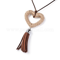 Korean Waxed Polyester Cord Pendants Necklaces&nbsp;NJEW-JN02328-03