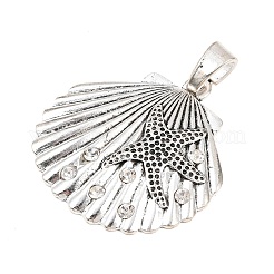 Tibetan Style Alloy Rhinestone Big Pendants&nbsp;FIND-H064-04AS