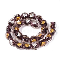 Handmade Gold & Silver Foil Glass Beads&nbsp;FOIL-Q003-01H