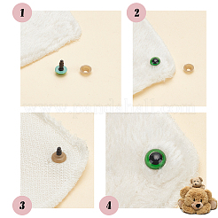 70ペア7色クラフトプラスチック人形の目ぬいぐるみの目  安全の目  ワッシャー付き  ミックスカラー  10mm  10ペア/カラー&nbsp;DIY-PH0017-86