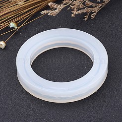 Diyシリコーンバングル型  レジン型  UVレジン用  エポキシ樹脂ジュエリー作り  ホワイト  68x11mm  内径：56mm&nbsp;X-AJEW-P037-01