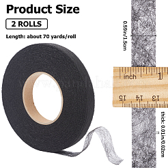 2 Rolls 2 Colors Non-woven Fabric Polyamide Double-sided Hot Melt Adhesive Film&nbsp;DIY-GF0009-34A