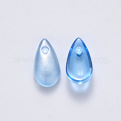 Transparent Spray Painted Glass Charms&nbsp;GLAA-R211-07