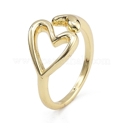 Rack Plating Brass Cuff Finger Rings for Women&nbsp;RJEW-M028-37G