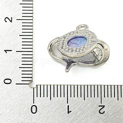 合金と樹脂のペンダント  スター  ブルー  15.5x19.5mm&nbsp;LS-PALLOY-S029-01A-02