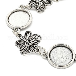 Antique Silver Plated Alloy Link Chain Bracelet Making&nbsp;MAK-K023-03C-AS