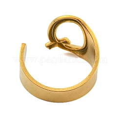 PVD Vacuum Plating 201 Stainless Steel Cuff Rings&nbsp;RJEW-Z032-01G-Q