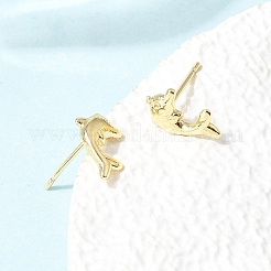 Brass Stud Earrings for Women&nbsp;EJEW-A166-01G