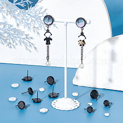DIY Blank Dome Stud Earring Making Kit&nbsp;STAS-UN0040-32