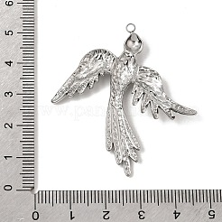 304ステンレスペンダント  フェニックスの鳥のお守り  ステンレス鋼色  47x43x4mm  穴：2mm&nbsp;SA-CBA8660-07P