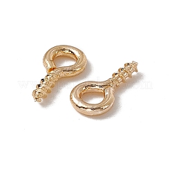 真鍮ネジアイピンペグベイル  DIYジュエリー作りの工芸品  18KGP本金メッキ  8x4x1mm  穴：1.8mm  ピン：1.2mm&nbsp;KK-A171-23G