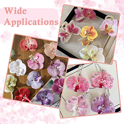20Pcs Silk Cloth Artificial Phalaenopsis Flower&nbsp;AJEW-SP0003-55A